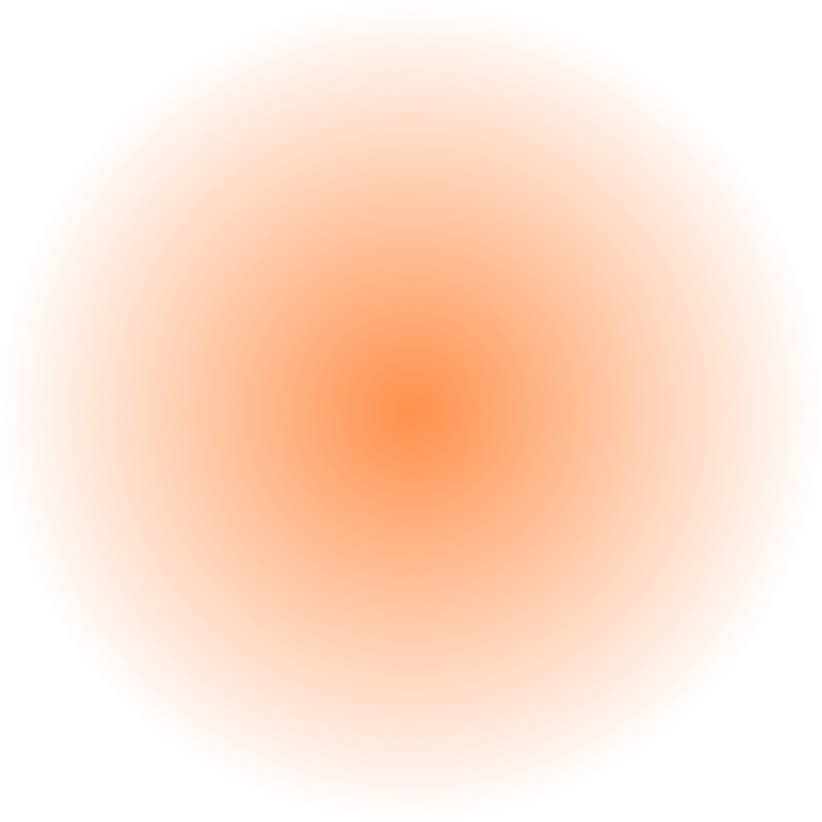 Orange blur circle. Neon round frame. Shining circle banner.